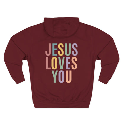 Jesus Loves You Hoodie| Pastel Faith Graphic Hoodie