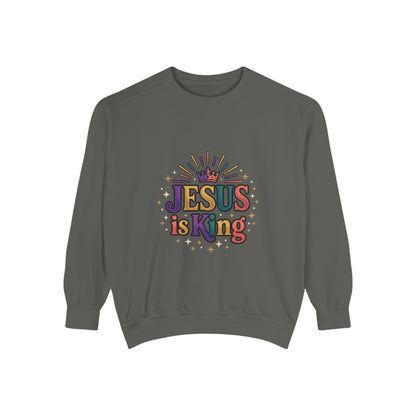 Jesus is King sweatshirt | Christian faith graphic crewneck