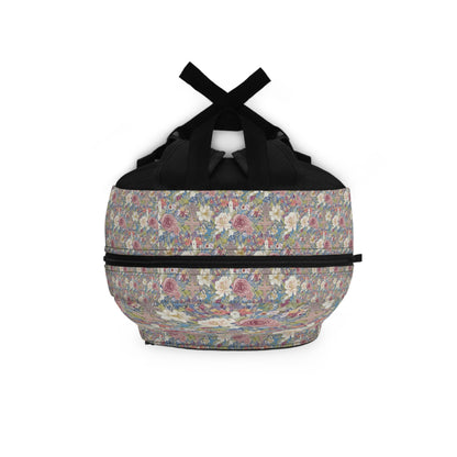 Vintage Floral Backpack – Romantic Rose Garden Print School & Everyday Bag, Christian
