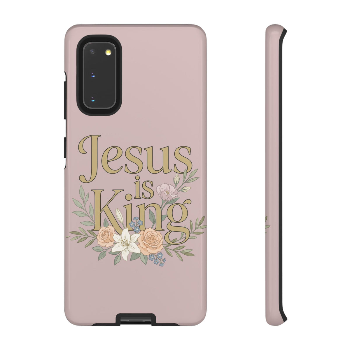 Jesus is King phone case | Christian floral iPhone case