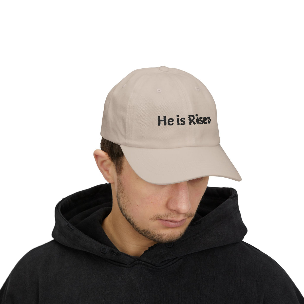 He is Risen Classic Dad Cap | Christian Easter Scripture Embroidered Hat