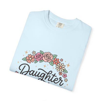 Daughter of Christ floral wreath T-shirt | Christian faith tee