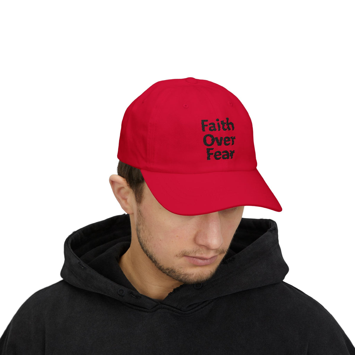 Faith Over Fear Dad Cap | Embroidered Christian Hat