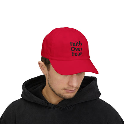 Faith Over Fear Dad Cap | Embroidered Christian Hat