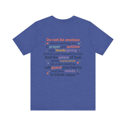 Philippians 4:6-7 Scripture T-Shirt | Bible Verse Tee, Prayer and Thanksgiving Design