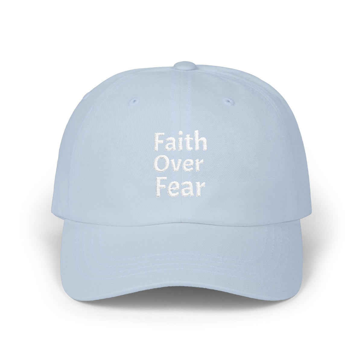 Faith Over Fear dad cap | Inspirational embroidered baseball hat