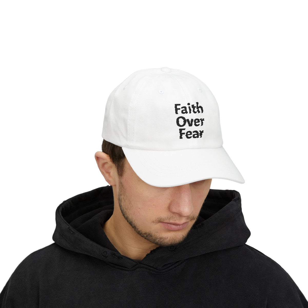 Faith Over Fear Dad Cap | Embroidered Christian Hat