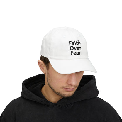 Faith Over Fear Dad Cap | Embroidered Christian Hat