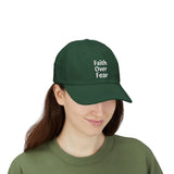Faith Over Fear dad cap | Inspirational embroidered baseball hat