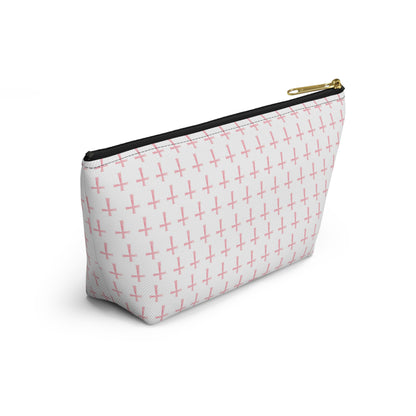 Accessory Pouch w T-bottom, Christian , Coquette, Travel, Makeup, Bible, Journal