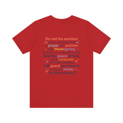 Philippians 4:6-7 Scripture T-Shirt | Bible Verse Tee, Prayer and Thanksgiving Design