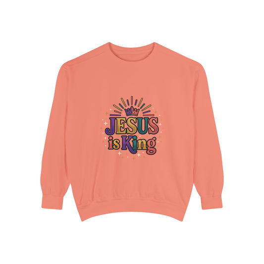 Jesus is King sweatshirt | Christian faith graphic crewneck