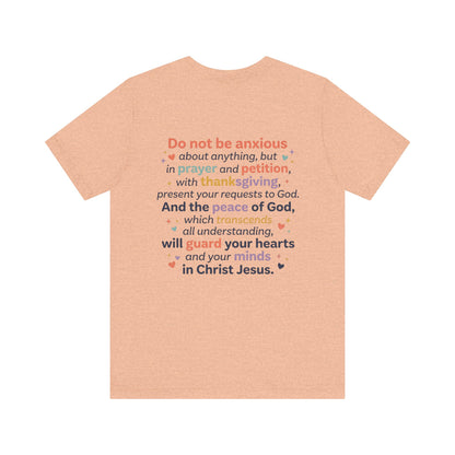 Philippians 4:6-7 Scripture T-Shirt | Bible Verse Tee, Prayer and Thanksgiving Design