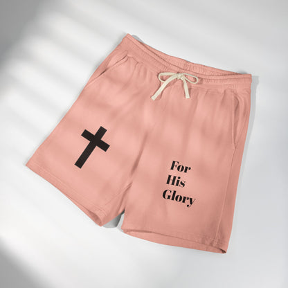 For His Glory Sweat Shorts | Cross Graphic Christian Shorts