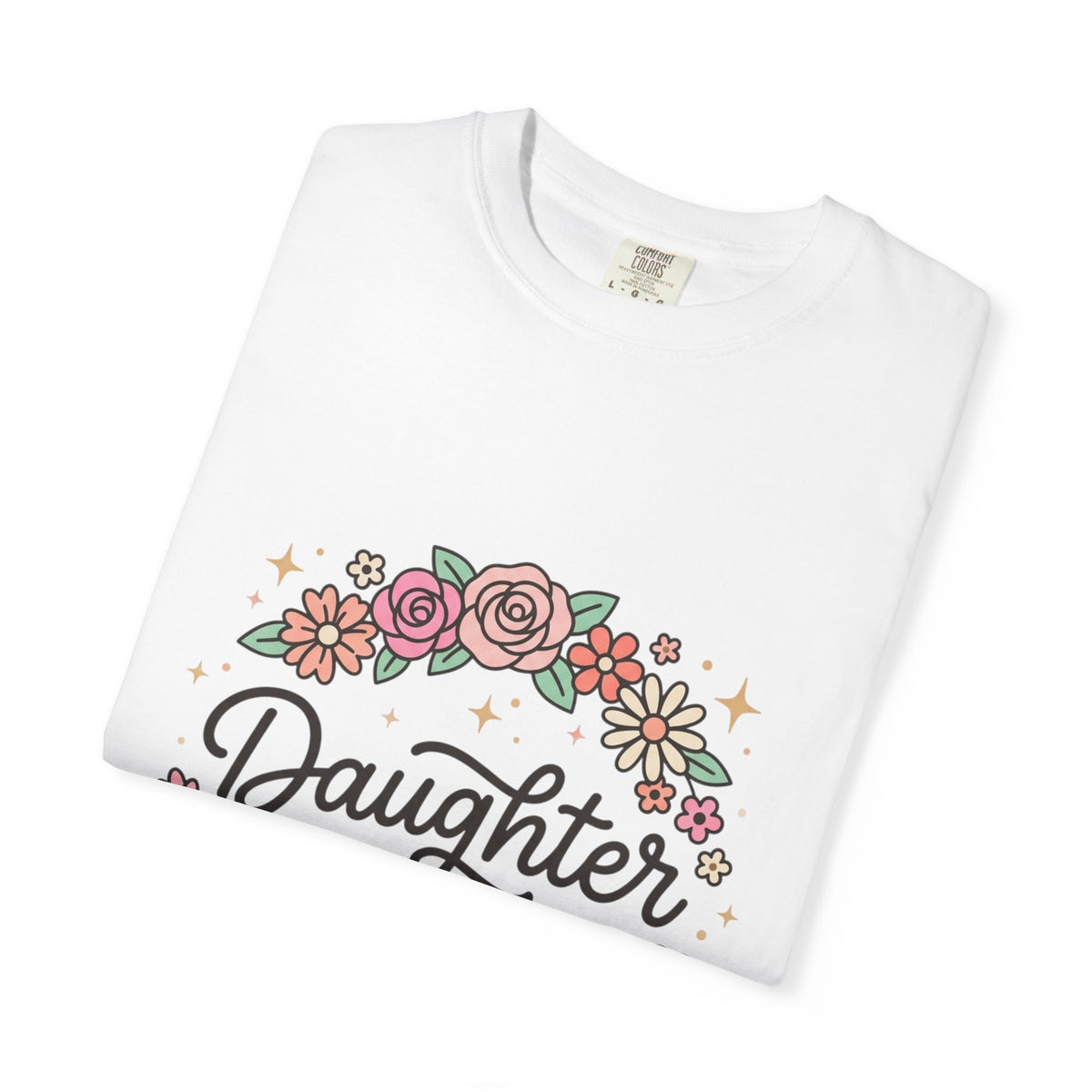 Daughter of Christ floral wreath T-shirt | Christian faith tee