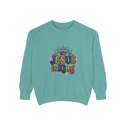 Jesus is King sweatshirt | Christian faith graphic crewneck