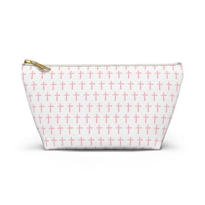 Accessory Pouch w T-bottom, Christian , Coquette, Travel, Makeup, Bible, Journal