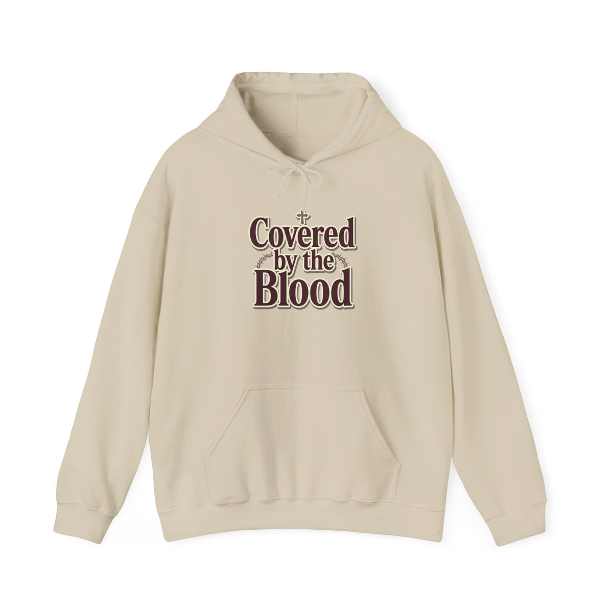 Covered by the Blood Hoodie — Christian Faith Graphic Sweatshirt