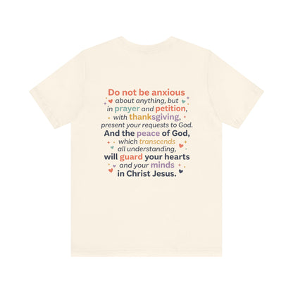 Philippians 4:6-7 Scripture T-Shirt | Bible Verse Tee, Prayer and Thanksgiving Design
