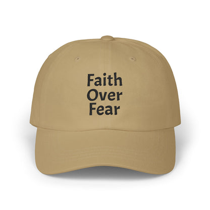 Faith Over Fear Dad Cap | Embroidered Christian Hat
