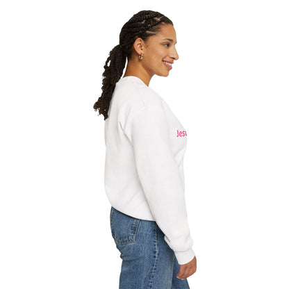 Jesus Loves You Embroidered Crewneck Sweatshirt | Religious Faith Tee, Christian Clothing