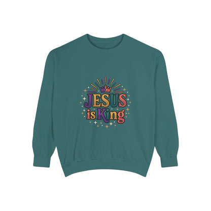 Jesus is King sweatshirt | Christian faith graphic crewneck