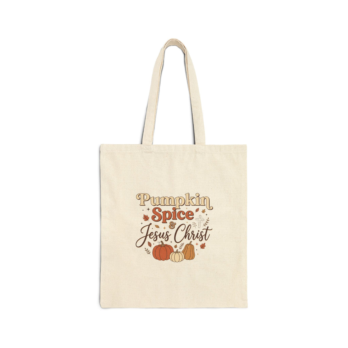 Pumpkin Spice and Jesus Christ Tote Bag, Fall Autumn, Christian