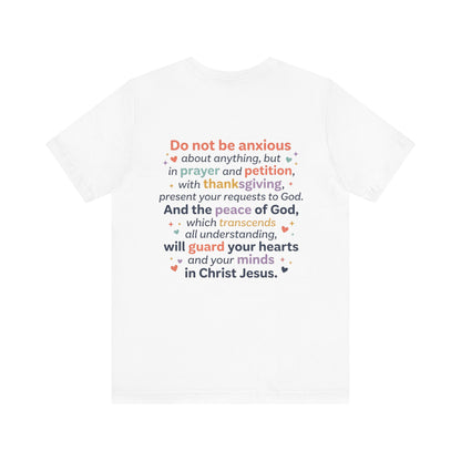Philippians 4:6-7 Scripture T-Shirt | Bible Verse Tee, Prayer and Thanksgiving Design