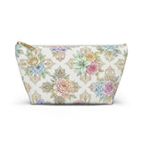 Floral Medallion Accessory Pouch — T‑Bottom Cosmetic Bag, Christian