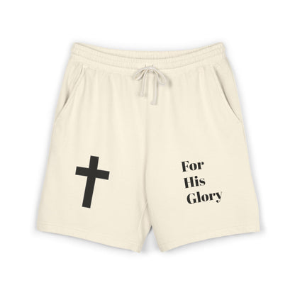 For His Glory Sweat Shorts | Cross Graphic Christian Shorts