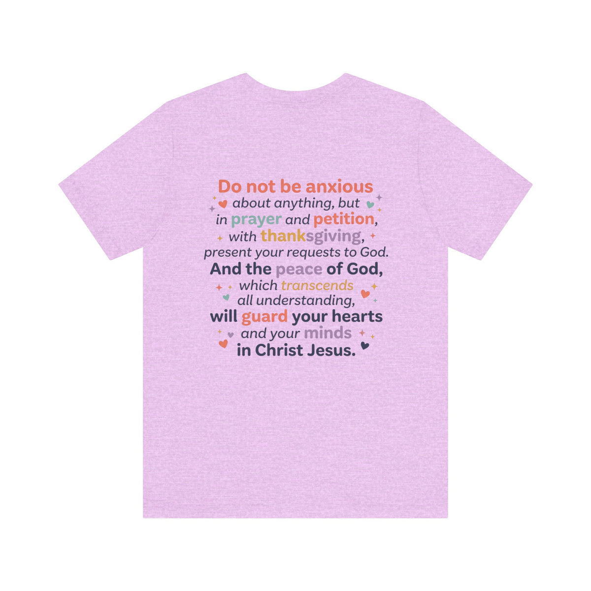 Philippians 4:6-7 Scripture T-Shirt | Bible Verse Tee, Prayer and Thanksgiving Design