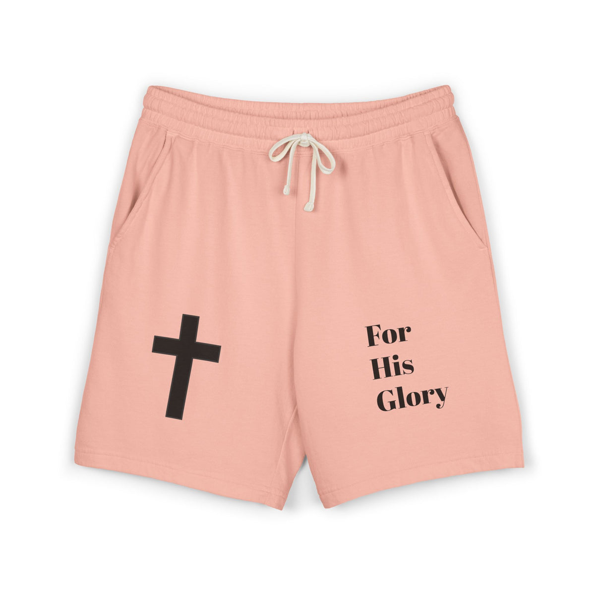 For His Glory Sweat Shorts | Cross Graphic Christian Shorts