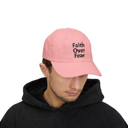Faith Over Fear Dad Cap | Embroidered Christian Hat