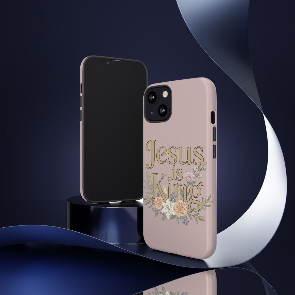 Jesus is King phone case | Christian floral iPhone case