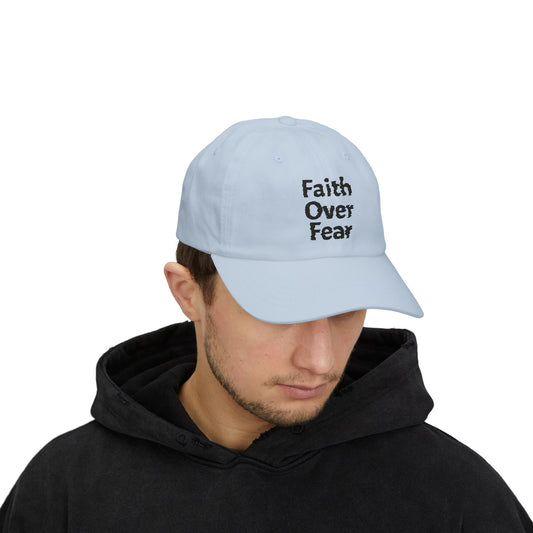 Faith Over Fear Dad Cap | Embroidered Christian Hat