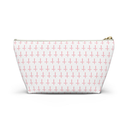 Accessory Pouch w T-bottom, Christian , Coquette, Travel, Makeup, Bible, Journal