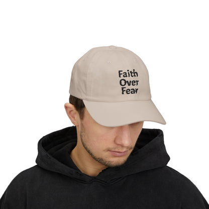 Faith Over Fear Dad Cap | Embroidered Christian Hat