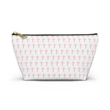 Accessory Pouch w T-bottom, Christian , Coquette, Travel, Makeup, Bible, Journal