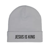 Jesus Is King Knit Beanie — Embroidered Christian Winter Hat