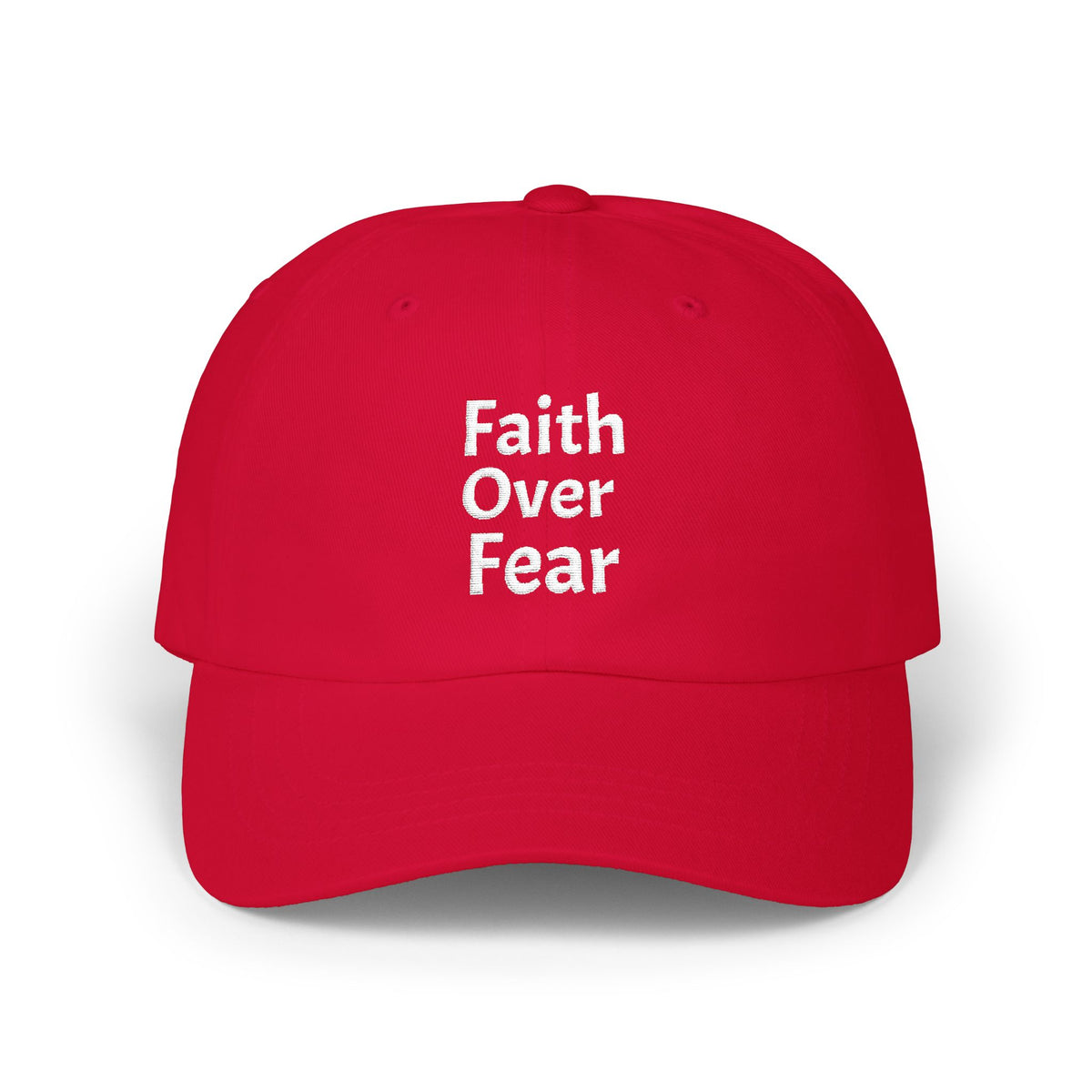Faith Over Fear dad cap | Inspirational embroidered baseball hat