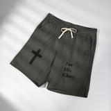 For His Glory Sweat Shorts | Cross Graphic Christian Shorts