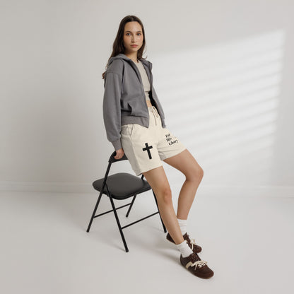 For His Glory Sweat Shorts | Cross Graphic Christian Shorts