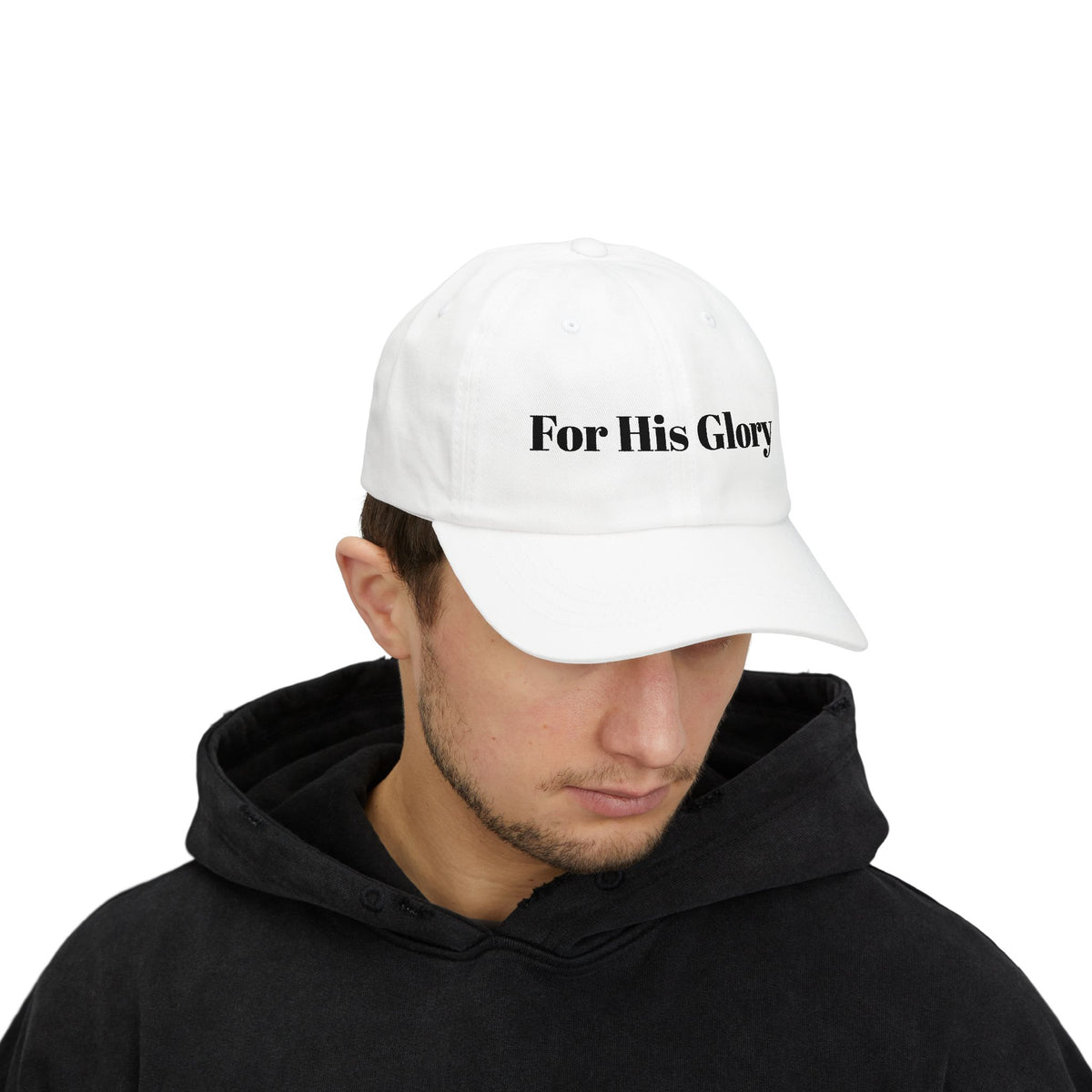 For His Glory Dad Cap | Christian Faith Embroidered Hat
