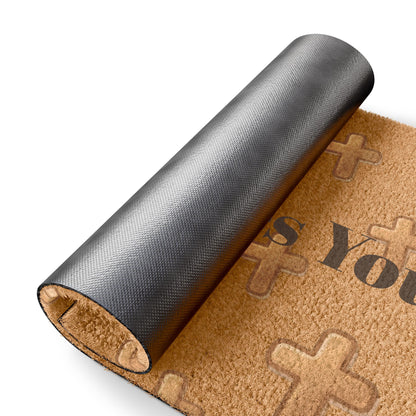 Jesus Loves You Cross Christian Doormat | Coir Cross Pattern Welcome Mat