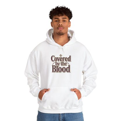 Covered by the Blood Hoodie — Christian Faith Graphic Sweatshirt