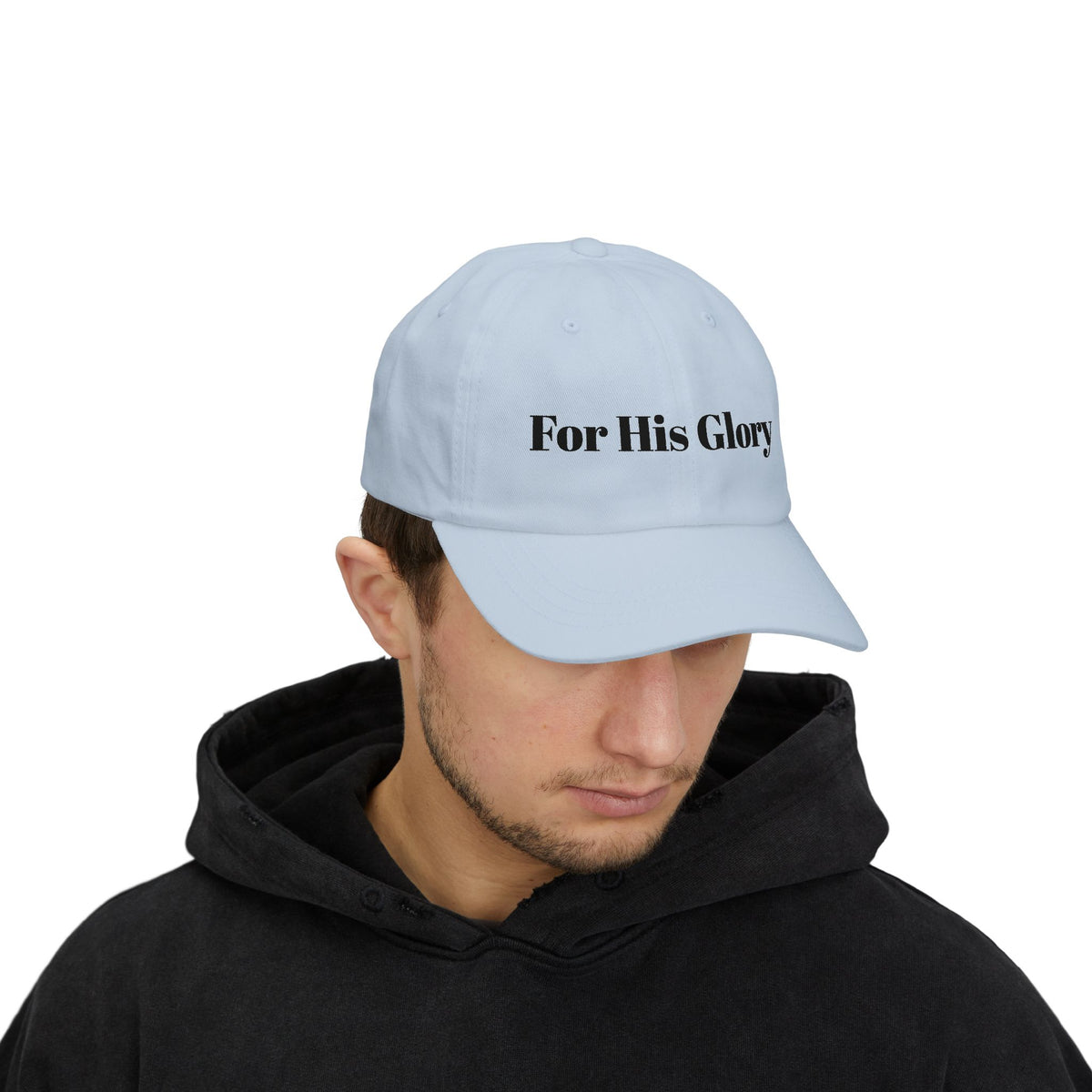 For His Glory Dad Cap | Christian Faith Embroidered Hat