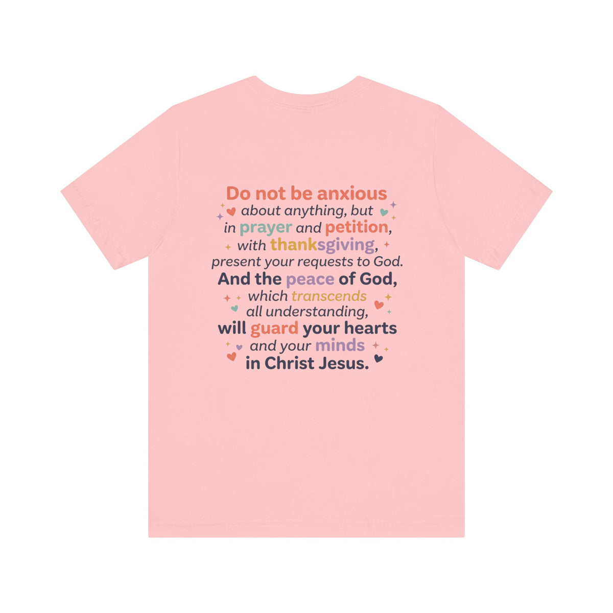 Philippians 4:6-7 Scripture T-Shirt | Bible Verse Tee, Prayer and Thanksgiving Design
