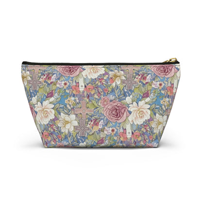 Accessory Pouch w T-bottom, Vintage, Floral, Christain