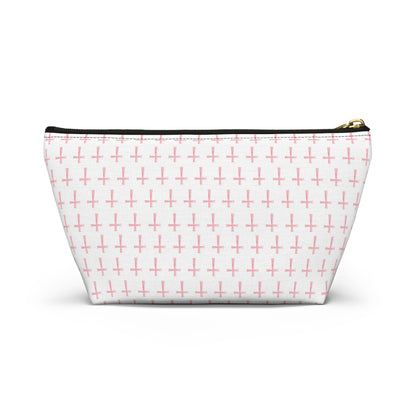 Accessory Pouch w T-bottom, Christian , Coquette, Travel, Makeup, Bible, Journal