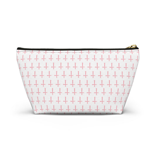 Accessory Pouch w T-bottom, Christian , Coquette, Travel, Makeup, Bible, Journal
